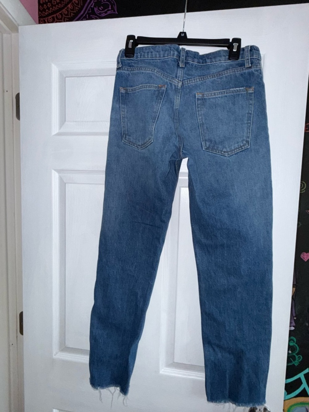 Free People We The Free Raw Hem Straight Leg Jean in Vintage Indigo Size 26 - Picture 3 of 4